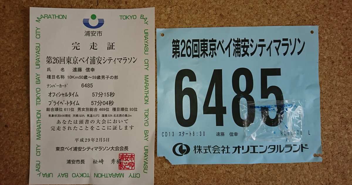 第26回東京ベイ浦安シティマラソン